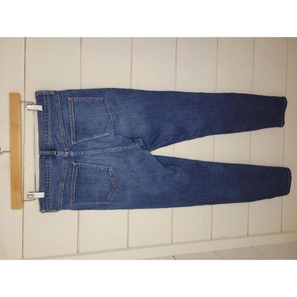 J Crew size 29 blue distressed 8" mid-rise skinny denim jeans - Picture 2 of 5